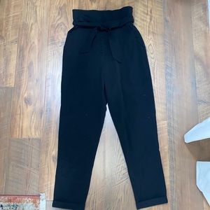 Black high waisted cropped pants